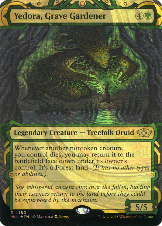 Yedora, Grave Gardener (MUL-160) (Showcase) (Borderless) (Halo Foil)