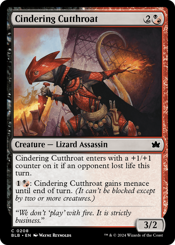 Cindering Cutthroat (BLB-208) (Foil)