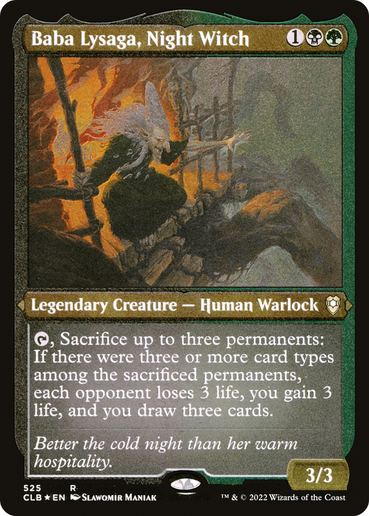 Baba Lysaga, Night Witch (CLB-525) (Etched Foil)