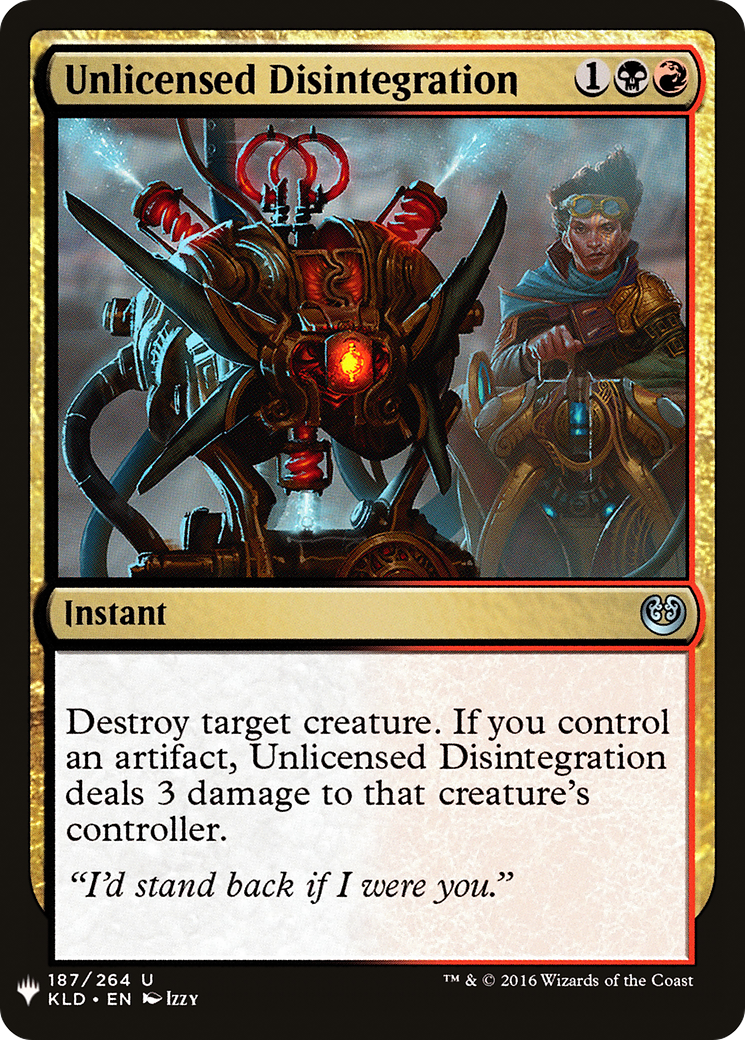 Unlicensed Disintegration (LIST-KLD-187)
