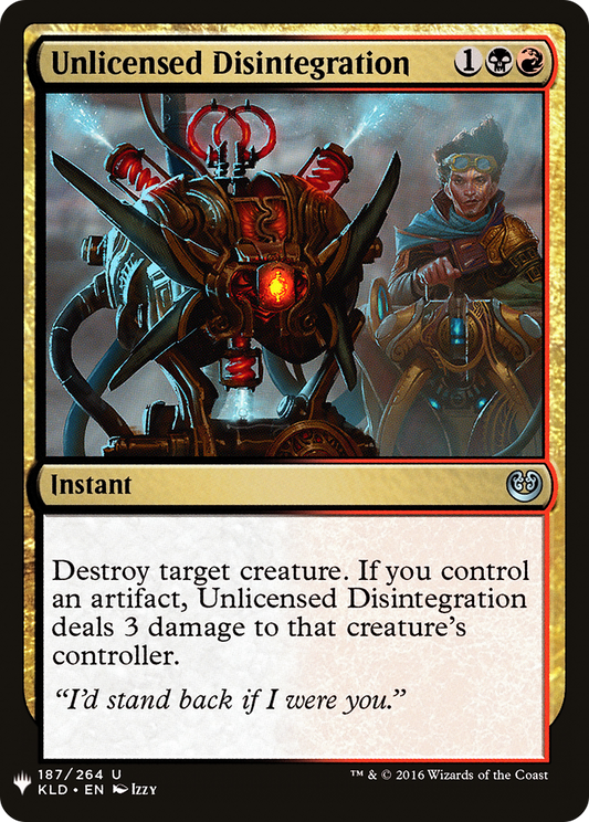 Unlicensed Disintegration (LIST-KLD-187)
