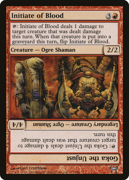 Initiate of Blood // Goka the Unjust (CHK-173) (Foil)