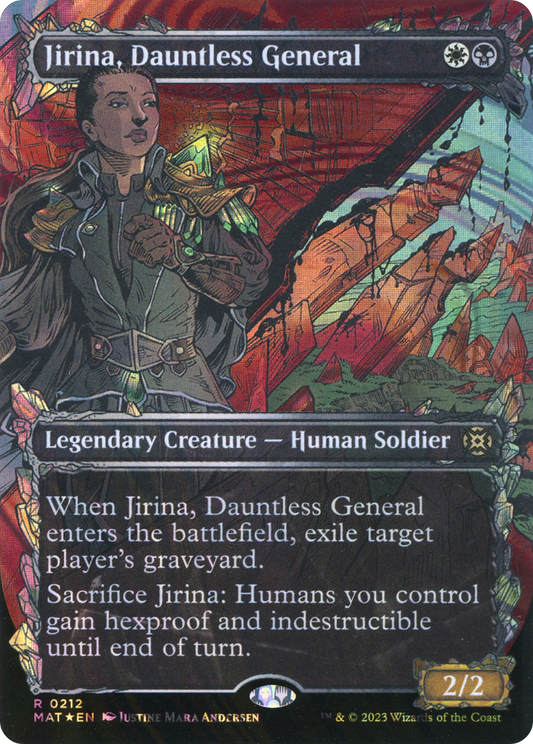 Jirina, Dauntless General (MAT-212) (Showcase) (Borderless) (Halo) (Foil)
