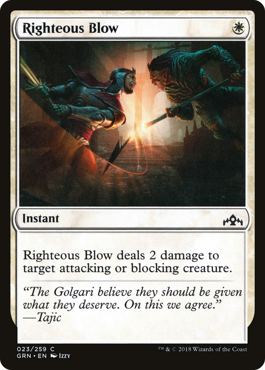 Righteous Blow (GRN-023) (Foil)