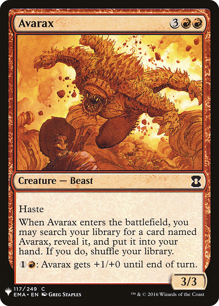 Avarax (LIST-EMA-117)