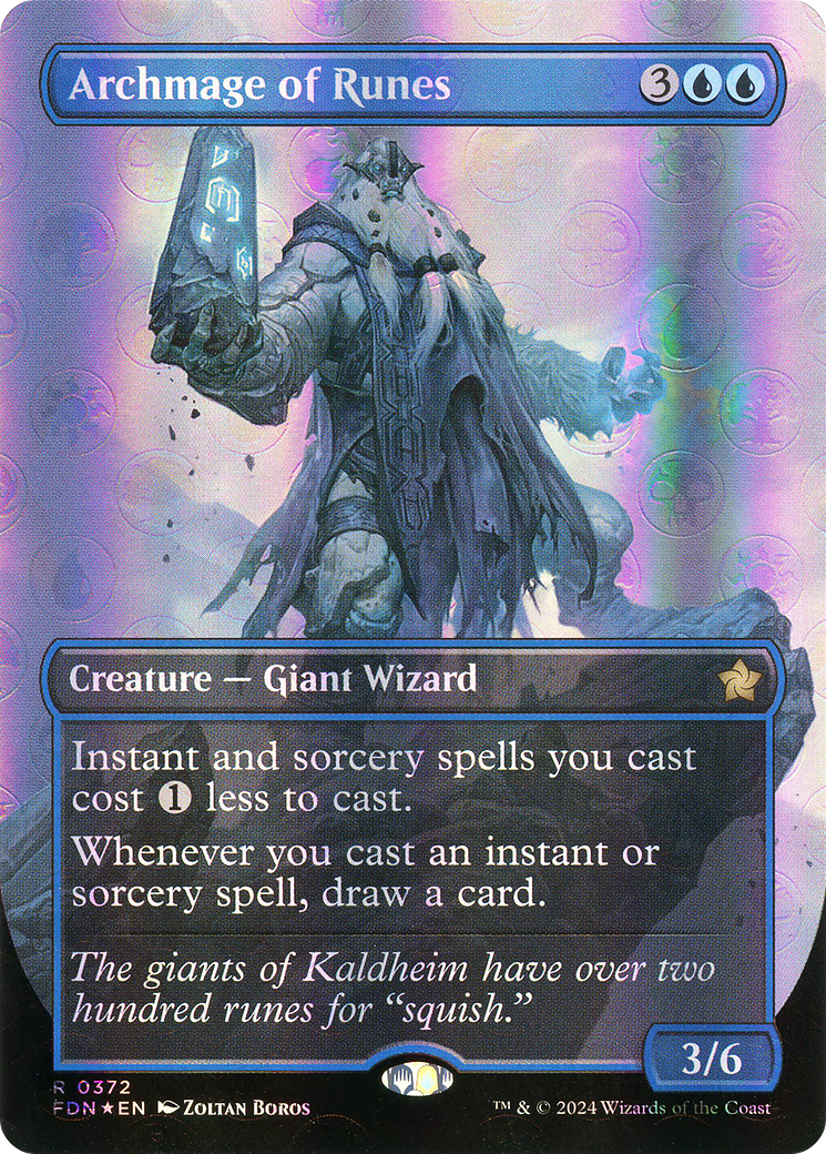Archmage of Runes (FDN-372) (Borderless) (Mana) (Foil)