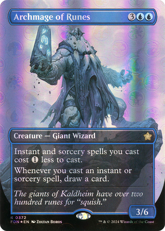 Archmage of Runes (FDN-372) (Borderless) (Mana) (Foil)