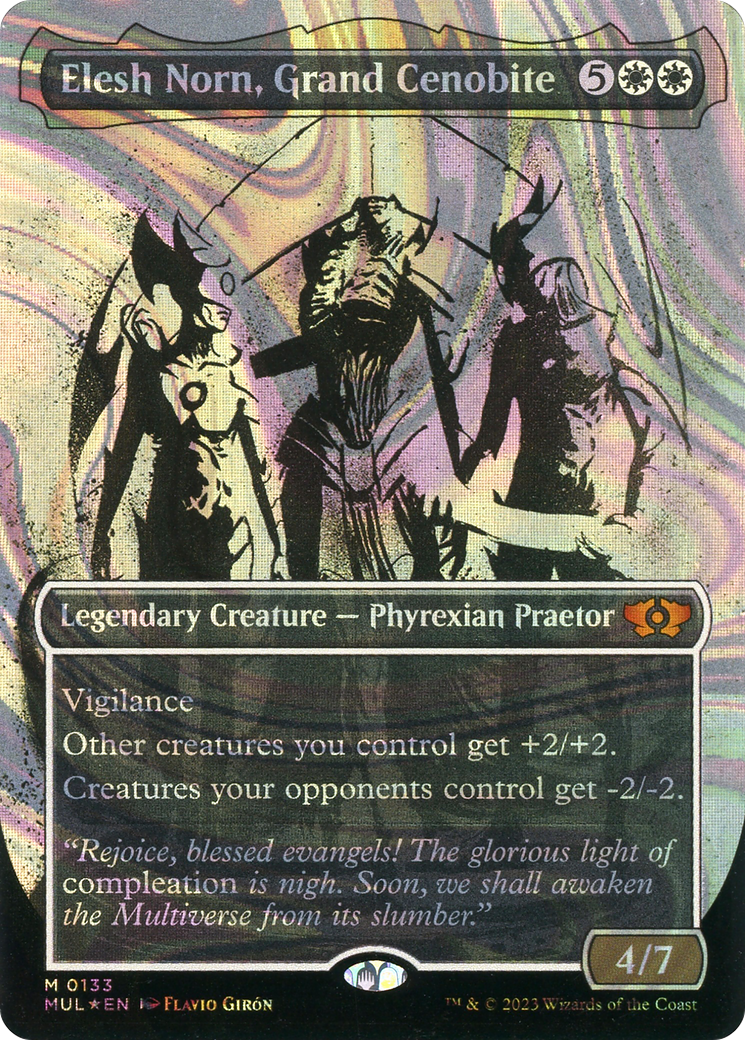 Elesh Norn, Grand Cenobite (MUL-133) (Showcase) (Borderless) (Halo Foil)