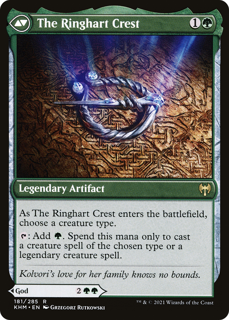 Kolvori, God of Kinship // The Ringhart Crest (KHM-181) (Foil)