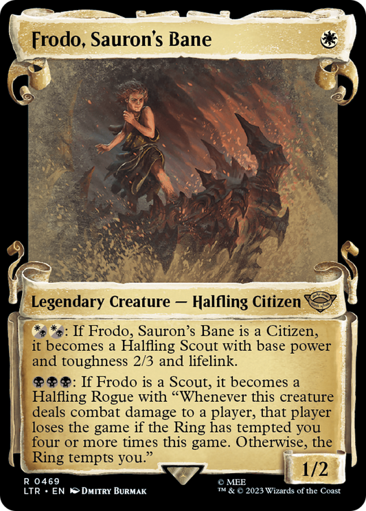 Frodo, Sauron's Bane (LTR-469) (Showcase) (Scroll) (Foil)