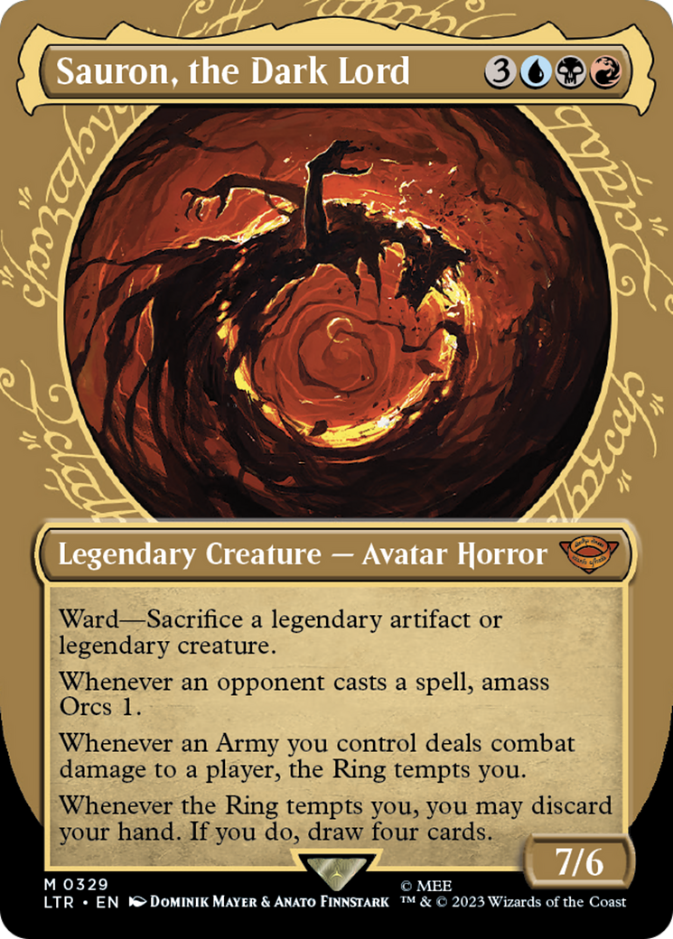 Sauron, the Dark Lord (LTR-329) (Showcase) (Borderless) (Foil)