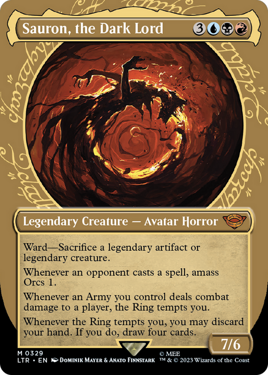 Sauron, the Dark Lord (LTR-329) (Showcase) (Borderless) (Foil)