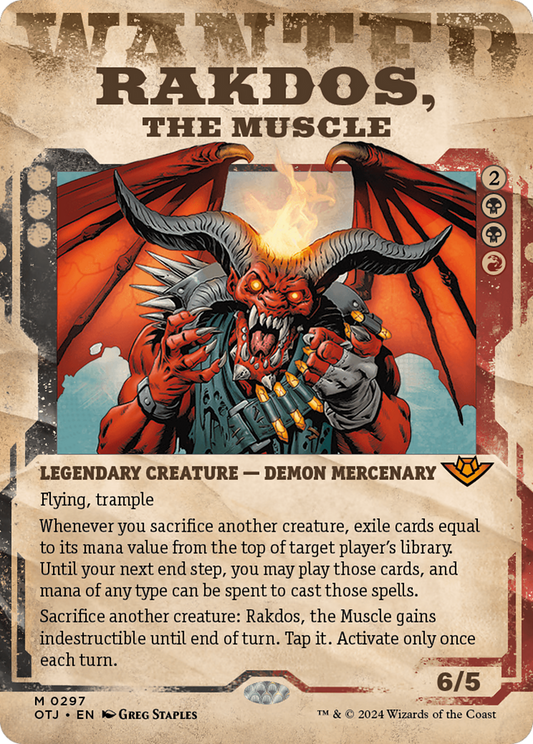 Rakdos, the Muscle (OTJ-297) (Showcase) (Borderless) (Foil)