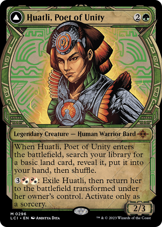 Huatli, Poet of Unity // Roar of the Fifth People (LCI-296) (Showcase) (Foil)