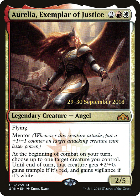 Aurelia, Exemplar of Justice (PRE-153S) (Foil)