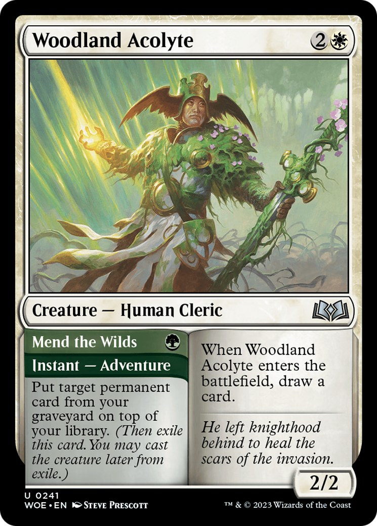 Woodland Acolyte // Mend the Wilds (WOE-241) (Foil)