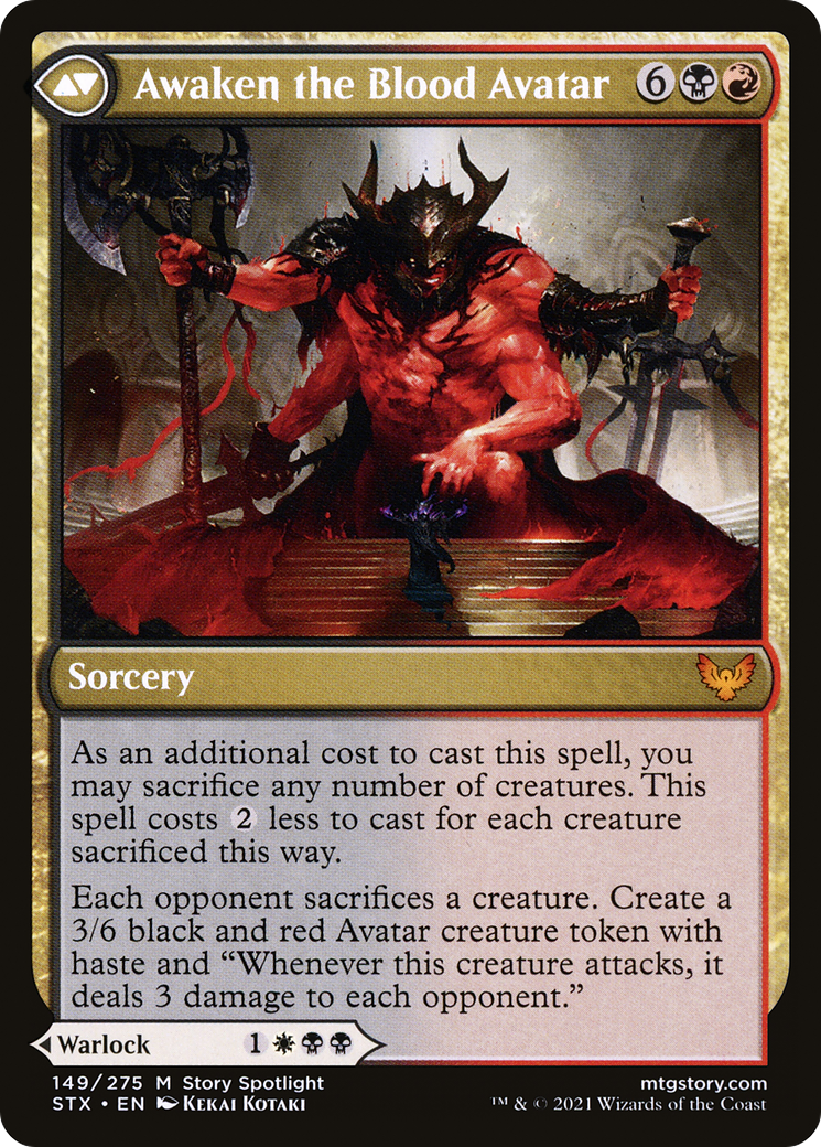 Extus, Oriq Overlord // Awaken the Blood Avatar (STX-149) (Foil)