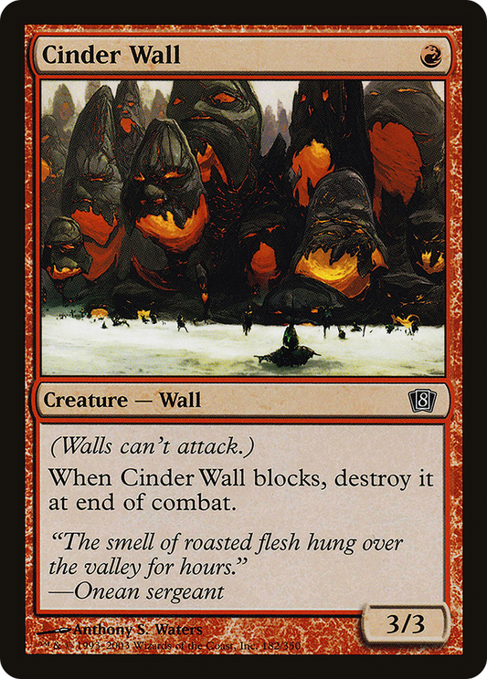 Cinder Wall (8ED-182★) (Foil)