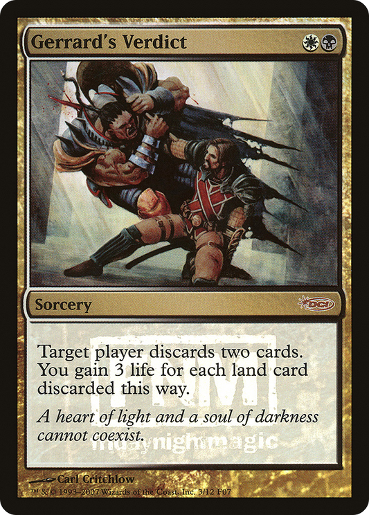 Gerrard's Verdict (FNM-003) (Foil)