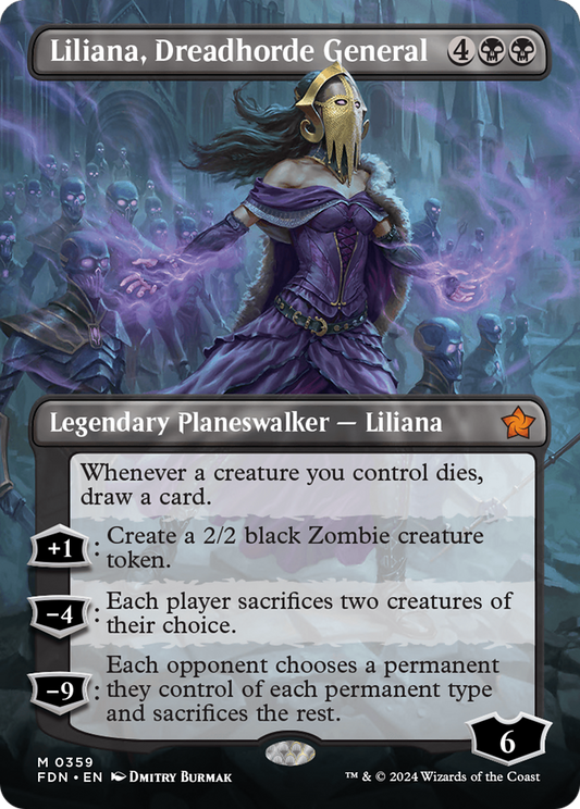 Liliana, Dreadhorde General (FDN-359) (Borderless) (Foil)