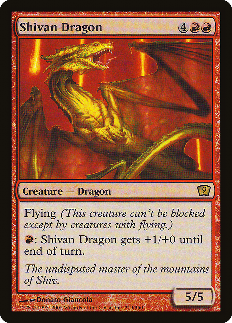 Shivan Dragon (9ED-219★) (Foil)