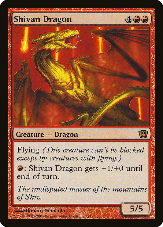 Shivan Dragon (9ED-219★) (Foil)