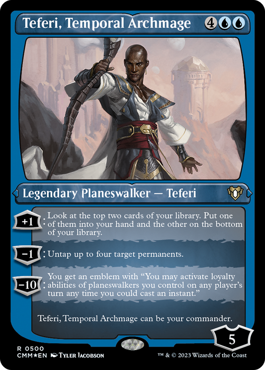Teferi, Temporal Archmage (CMM-500) (Etched Foil)