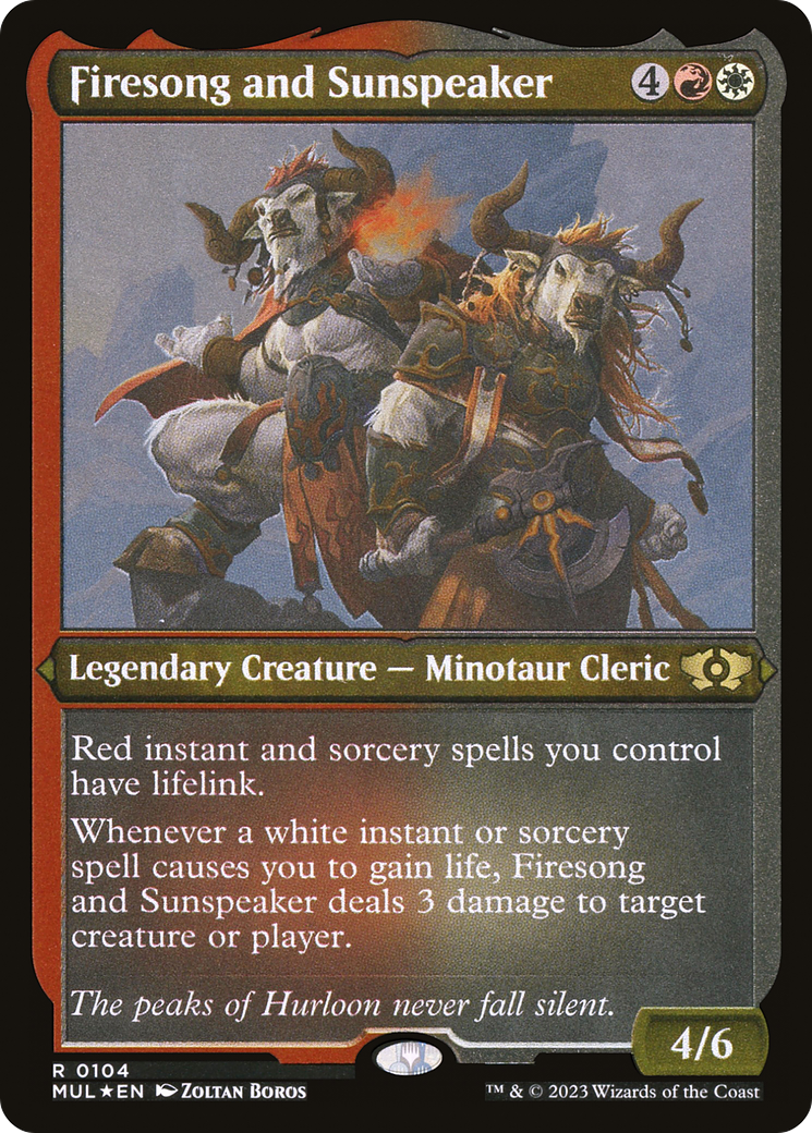 Firesong and Sunspeaker (MUL-104) (Etched Foil)