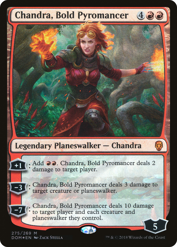 Chandra, Bold Pyromancer (DOM-275) (Foil)