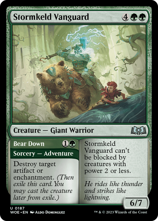 Stormkeld Vanguard // Bear Down (WOE-187) (Foil)