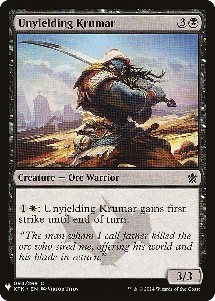 Unyielding Krumar (LIST-KTK-94)