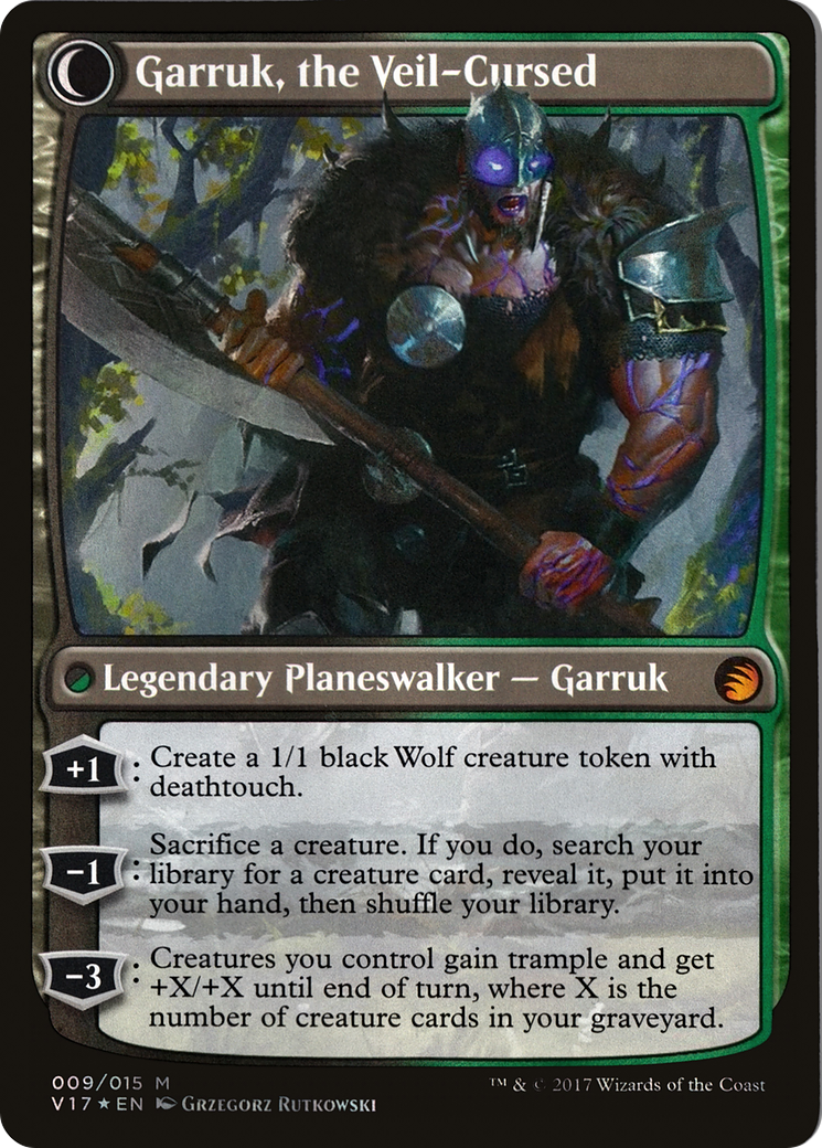 Garruk Relentless // Garruk, the Veil-Cursed (V17-009) (Foil)