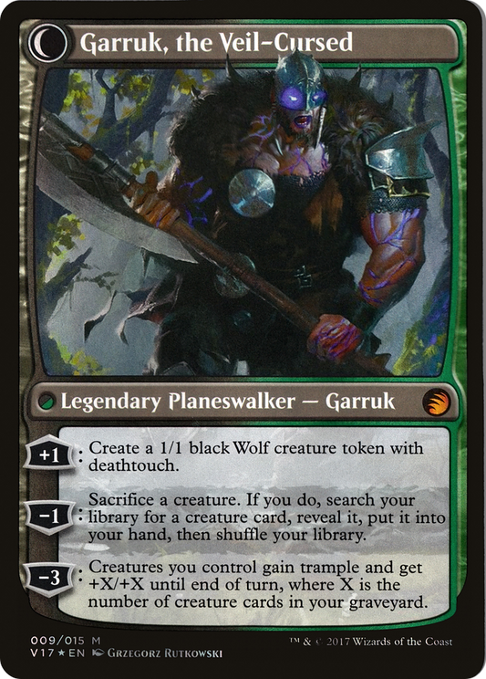 Garruk Relentless // Garruk, the Veil-Cursed (V17-009) (Foil)
