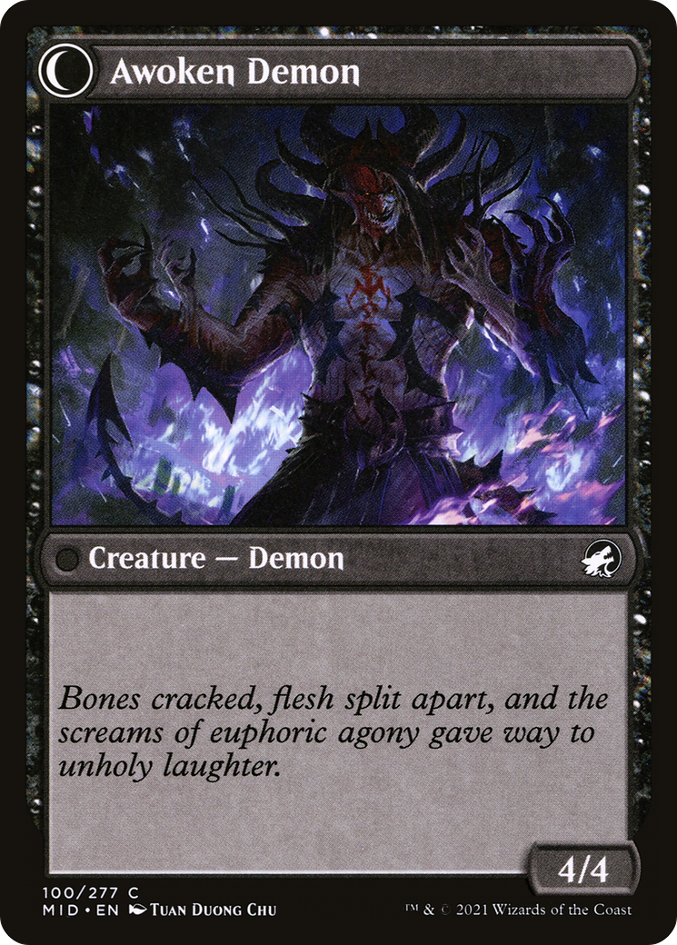 Ecstatic Awakener // Awoken Demon (MID-100) (Foil)