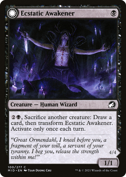 Ecstatic Awakener // Awoken Demon (MID-100) (Foil)