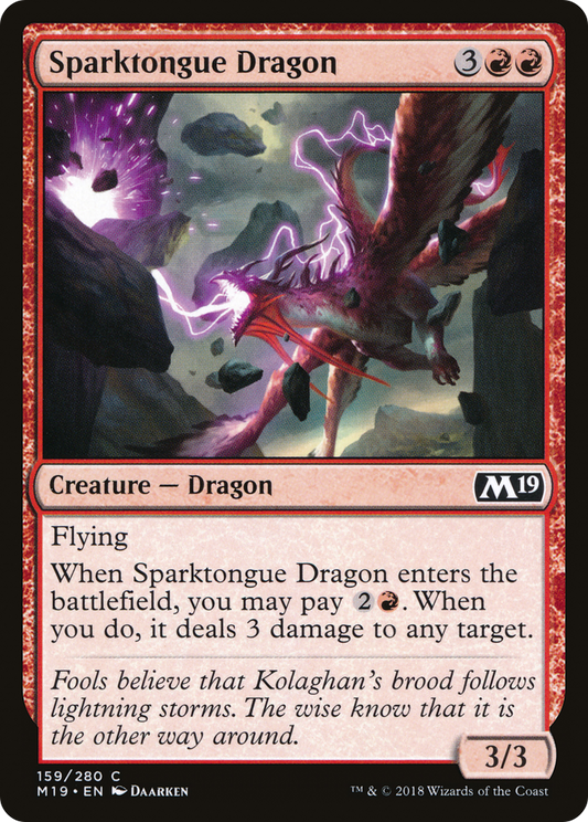 Sparktongue Dragon (M19-159) (Foil)