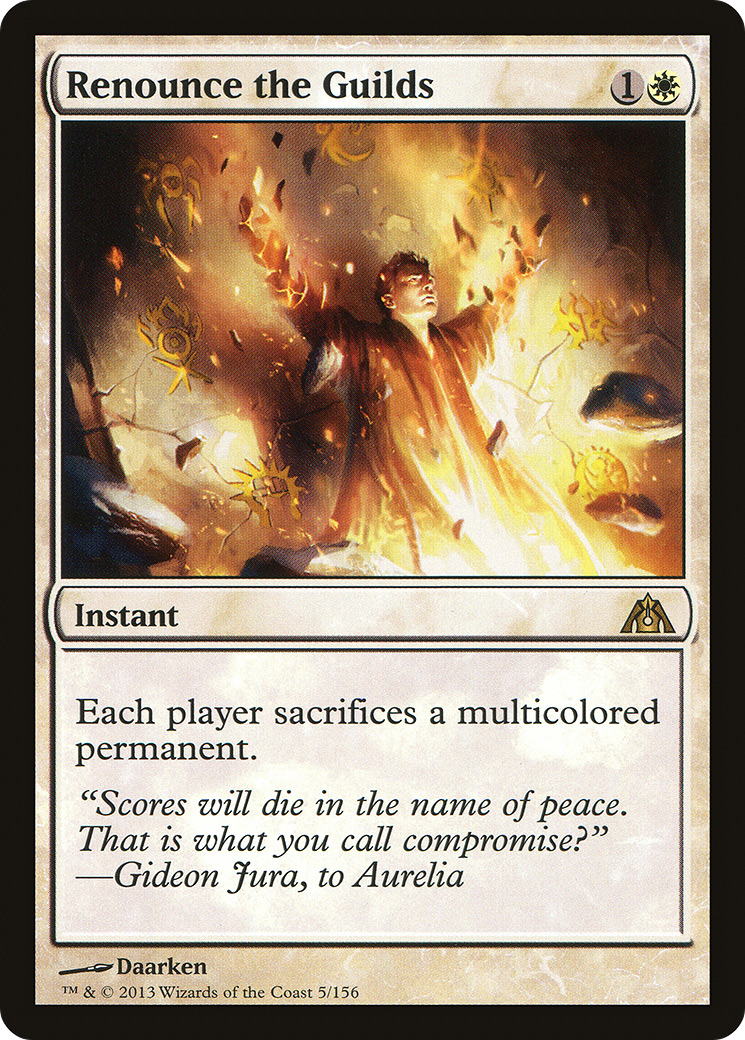 Renounce the Guilds (DGM-005) (Foil)