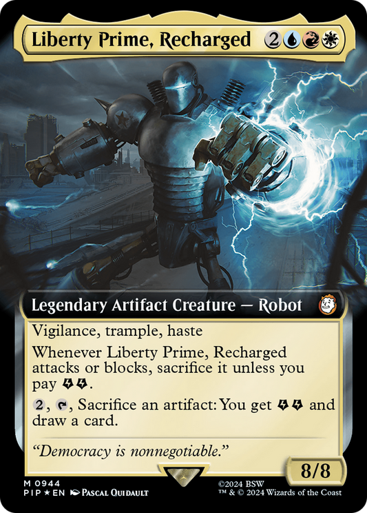 Liberty Prime, Recharged (PIP-944) (Extended Art) (Surge Foil)