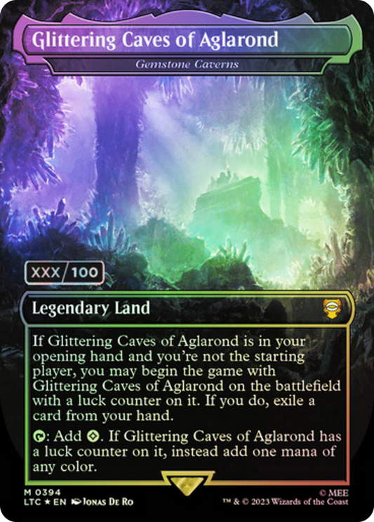 Glittering Caves of Aglarond / Gemstone Caverns (LTC-394) (Borderless) (Foil) (Serialized)