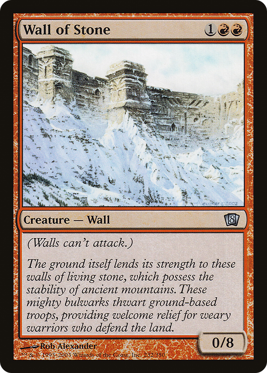 Wall of Stone (8ED-232★) (Foil)