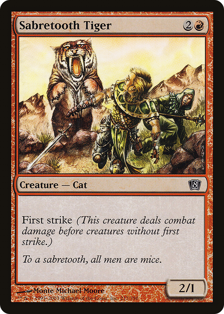 Sabretooth Tiger (8ED-217★) (Foil)