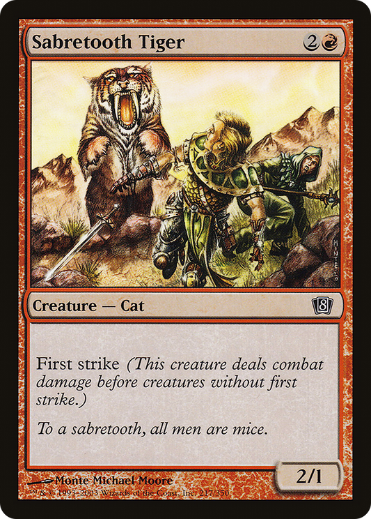 Sabretooth Tiger (8ED-217★) (Foil)