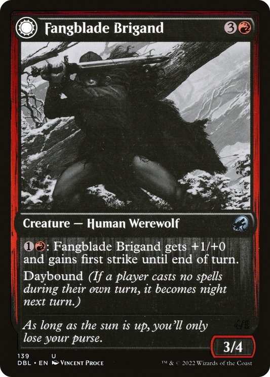 Fangblade Brigand // Fangblade Eviscerator (DBL-139) (Foil)