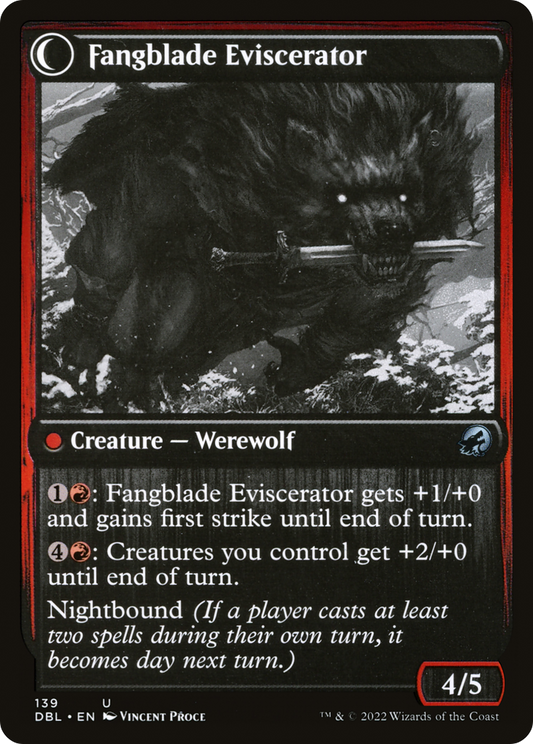 Fangblade Brigand // Fangblade Eviscerator (DBL-139) (Foil)