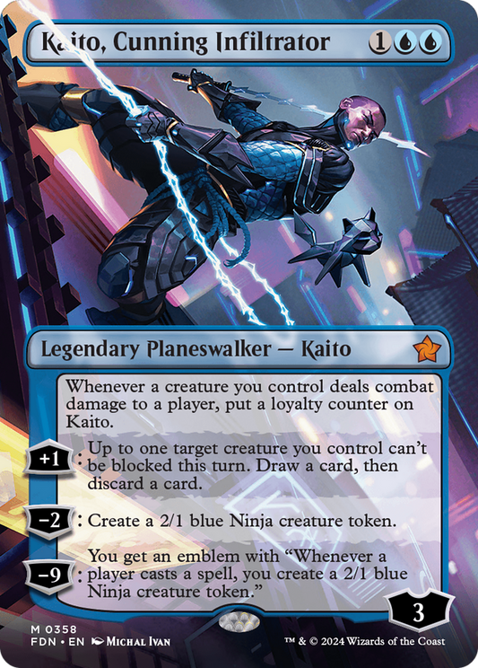 Kaito, Cunning Infiltrator (FDN-358) (Borderless) (Foil)