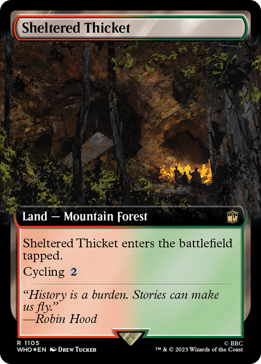 Sheltered Thicket (WHO-1105) (Extended Art) (Surge Foil)