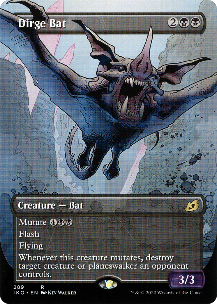 Dirge Bat (IKO-289) (Showcase) (Borderless) (Foil)