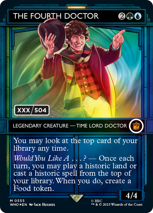 The Fourth Doctor (WHO-555Z) (Showcase) (Borderless) (Foil) (Serialized)