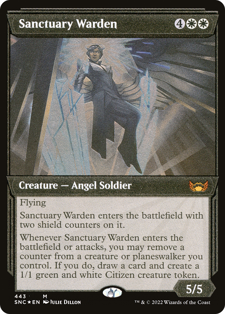 Sanctuary Warden (SNC-443) (Showcase) (Etched Foil)