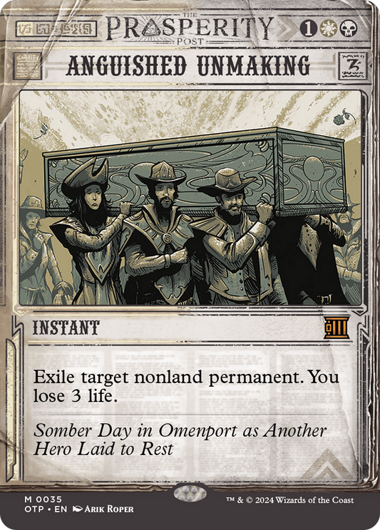 Anguished Unmaking (OTP-035) (Showcase) (Borderless) (Foil)